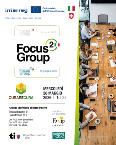 '2° Focus Group Italiano' - Domodossola - 20 maggio 2026